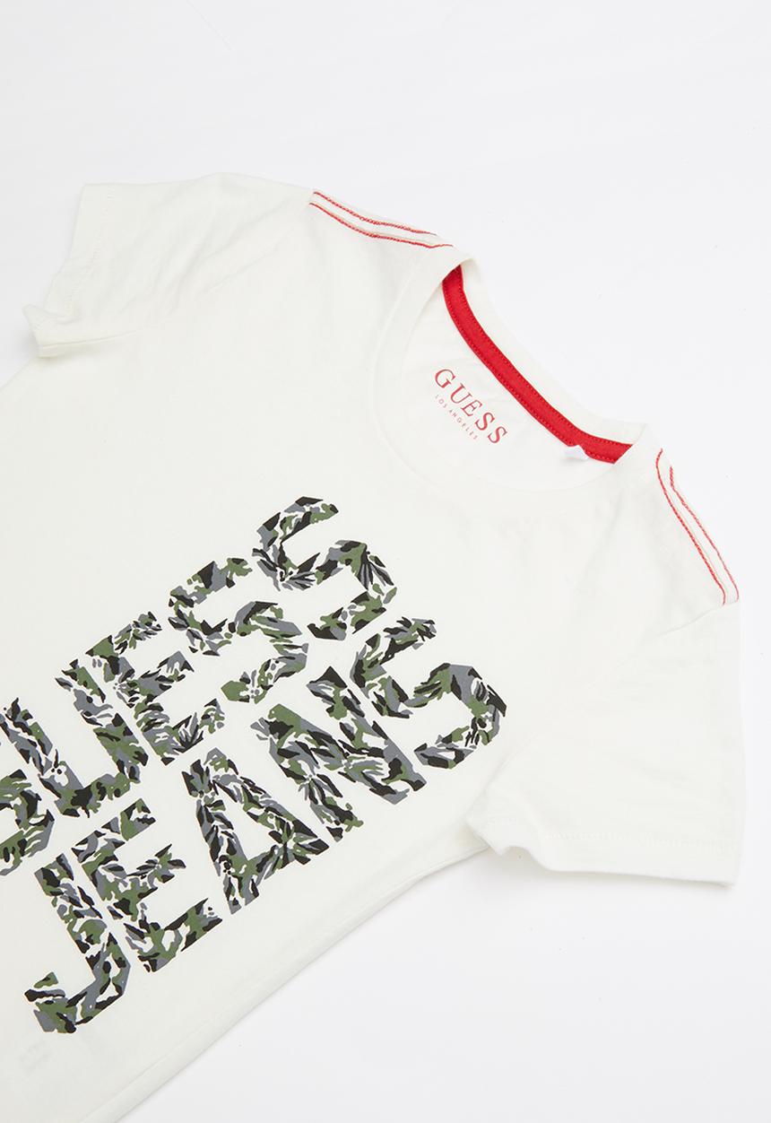 GUESS - Short sleeve camo tee - cream