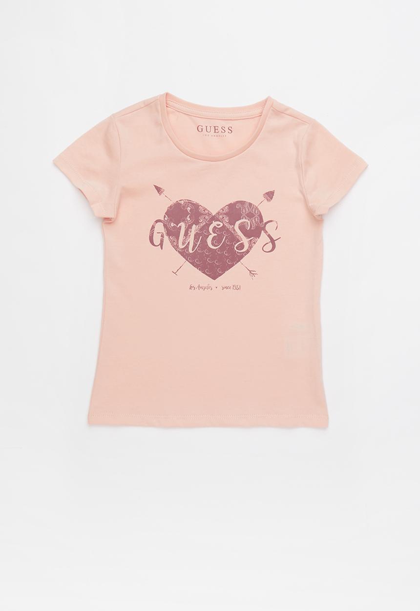 GUESS - Short sleeve Guess heart arrows tee - pink