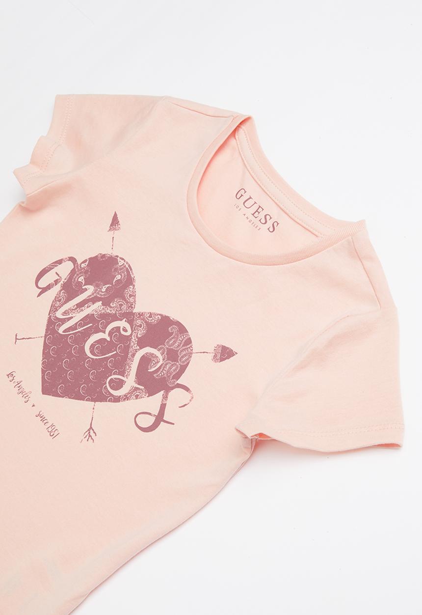 GUESS - Short sleeve Guess heart arrows tee - pink
