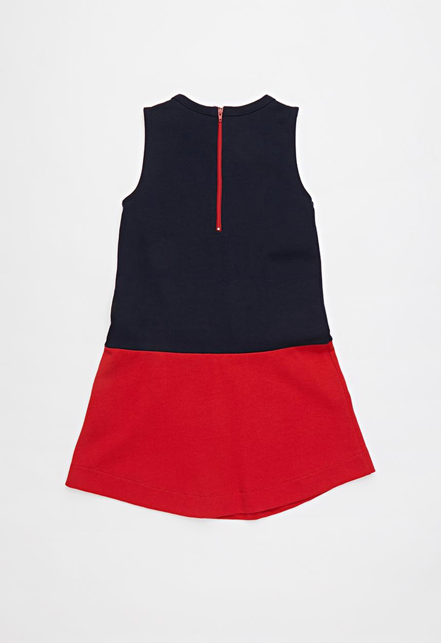 POLO - Stacey colour blocked dress - navy & red
