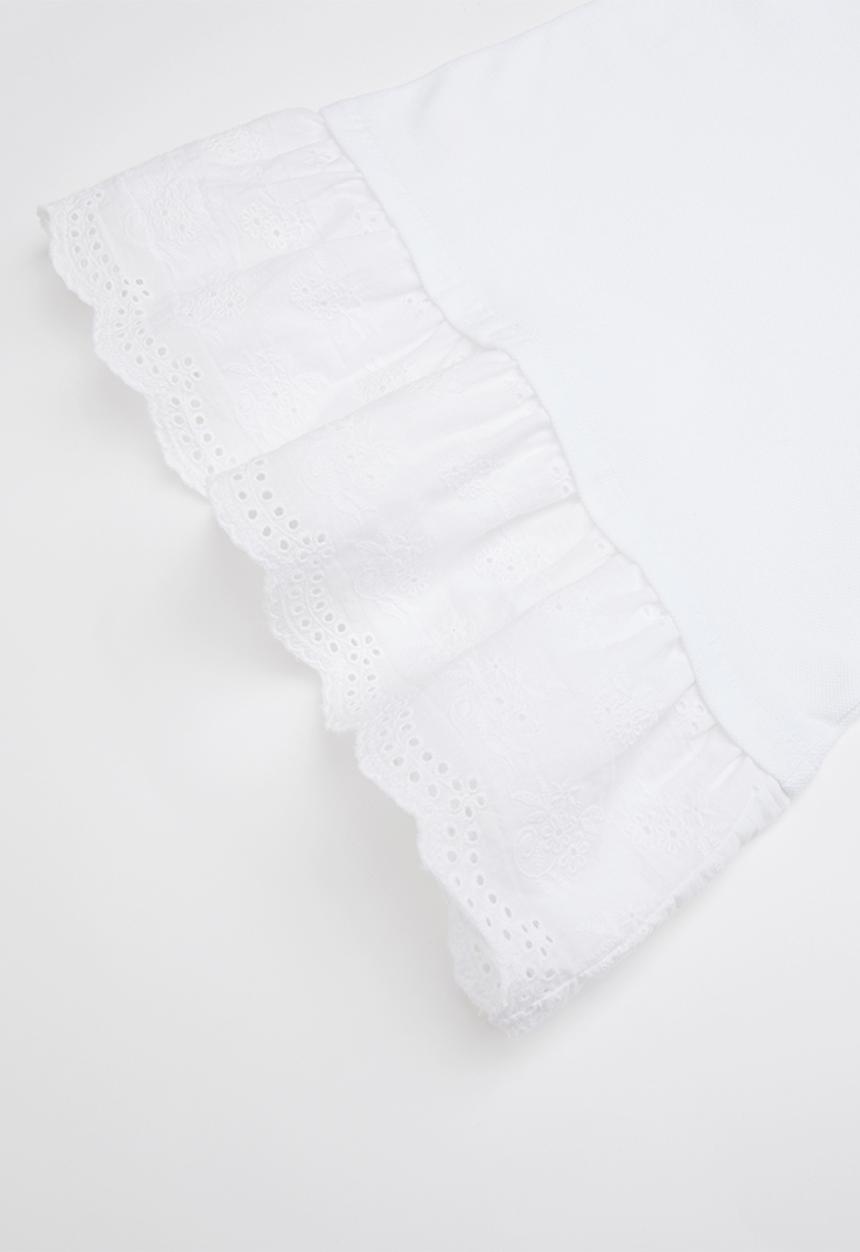 POLO - Alexis frilled golfer dress - white