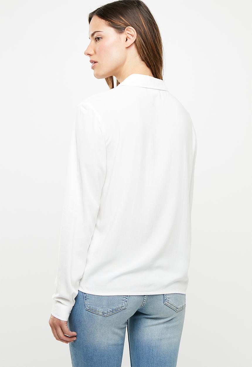 Jacqueline de Yong - Annie embroidery shirt - white