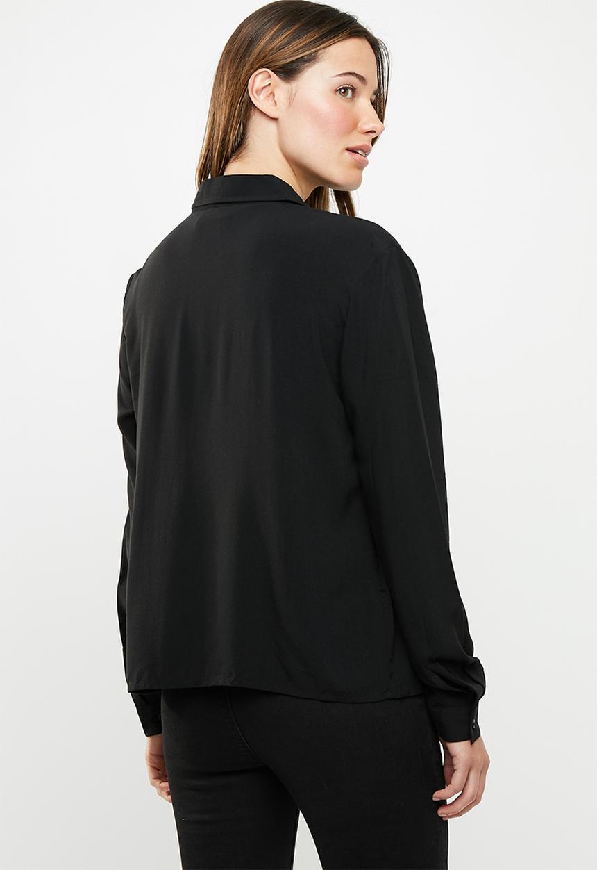 Jacqueline de Yong - Annie embroidery shirt - black