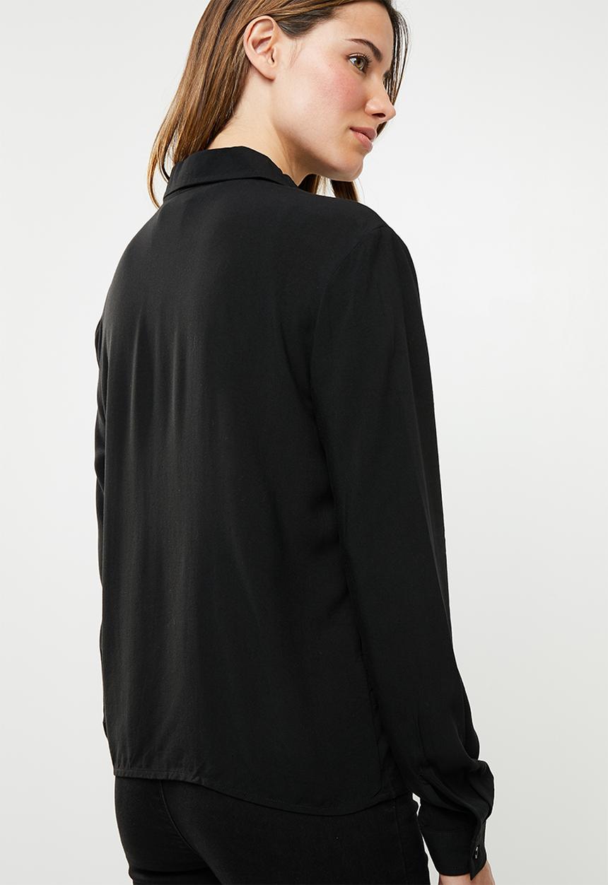 Jacqueline de Yong - Annie embroidery shirt - black