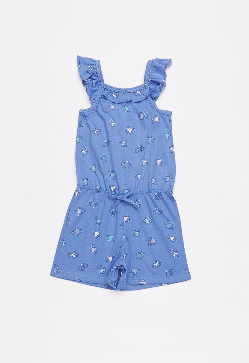 Pop Candy - Printed playsuit - blue