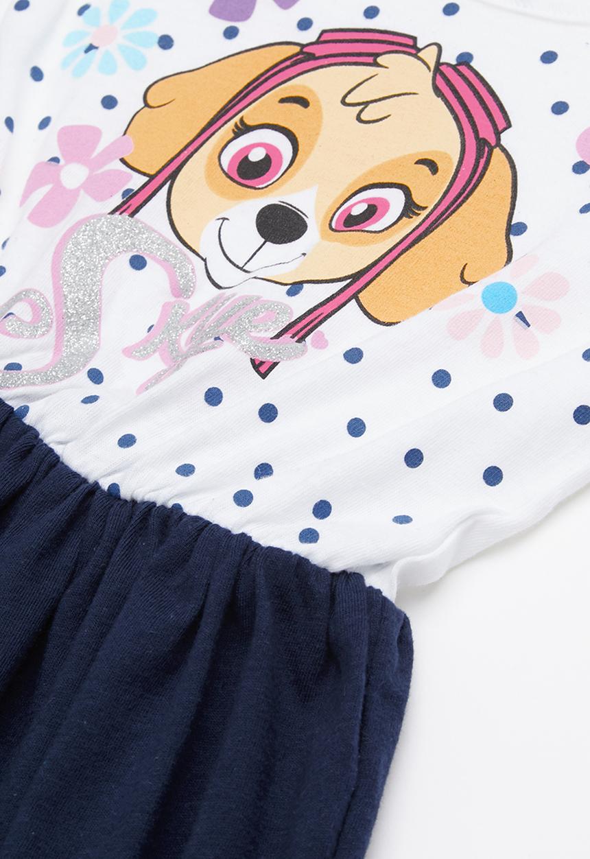 Pop Candy -  Printed dress-  navy & white