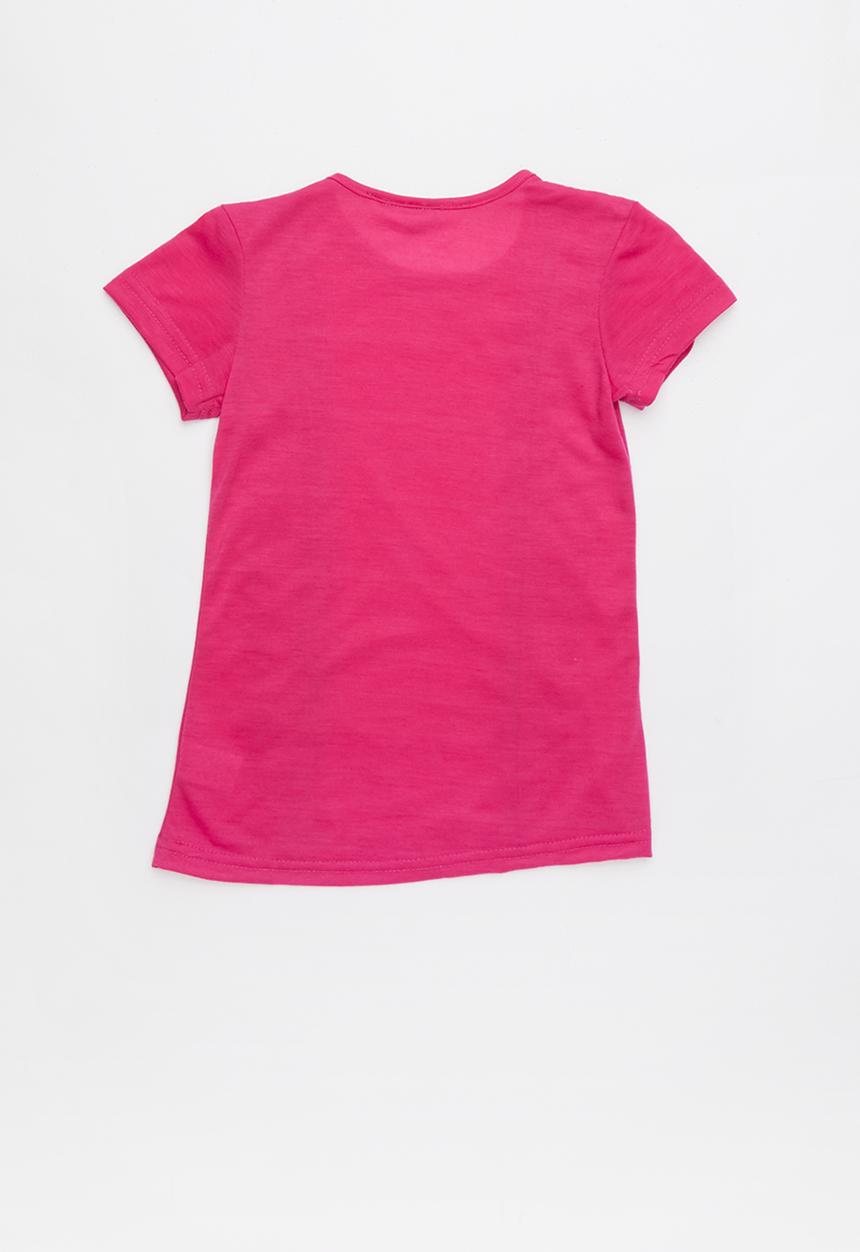 Pop Candy - Short sleeve tee with frill detail - pink