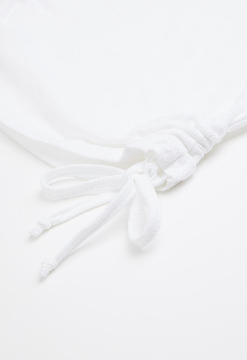 Pop Candy - Short sleeve tee with drawstring - white