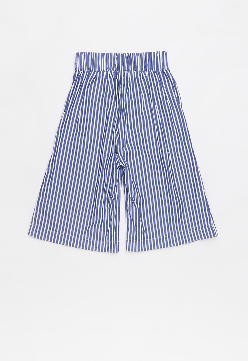 Pop Candy - 3/4 Culotte - blue & white 