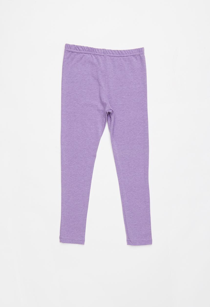 Pop Candy - Kids 2 pack leggings - grey & purple