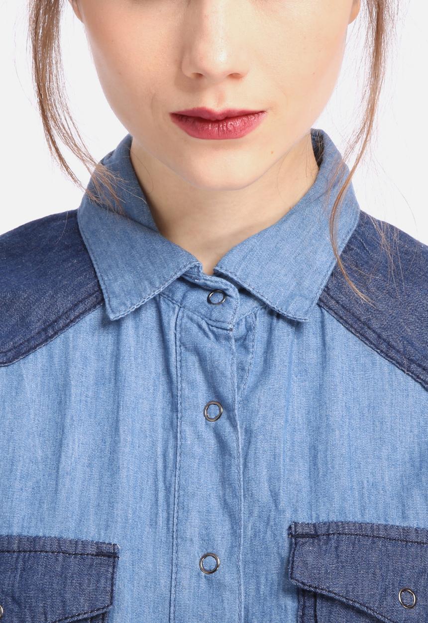 All About Eve - Double Denim Sleeveless Shirt 
