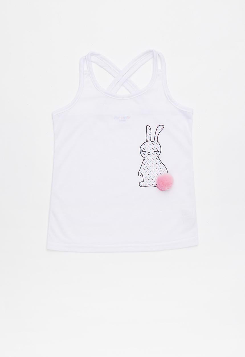 Pop Candy - Crossover short sleeve & shorts set - white