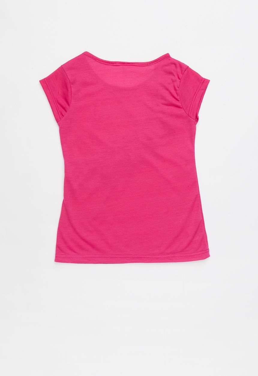 Pop Candy - Shorts sleeve tee with frill - pink