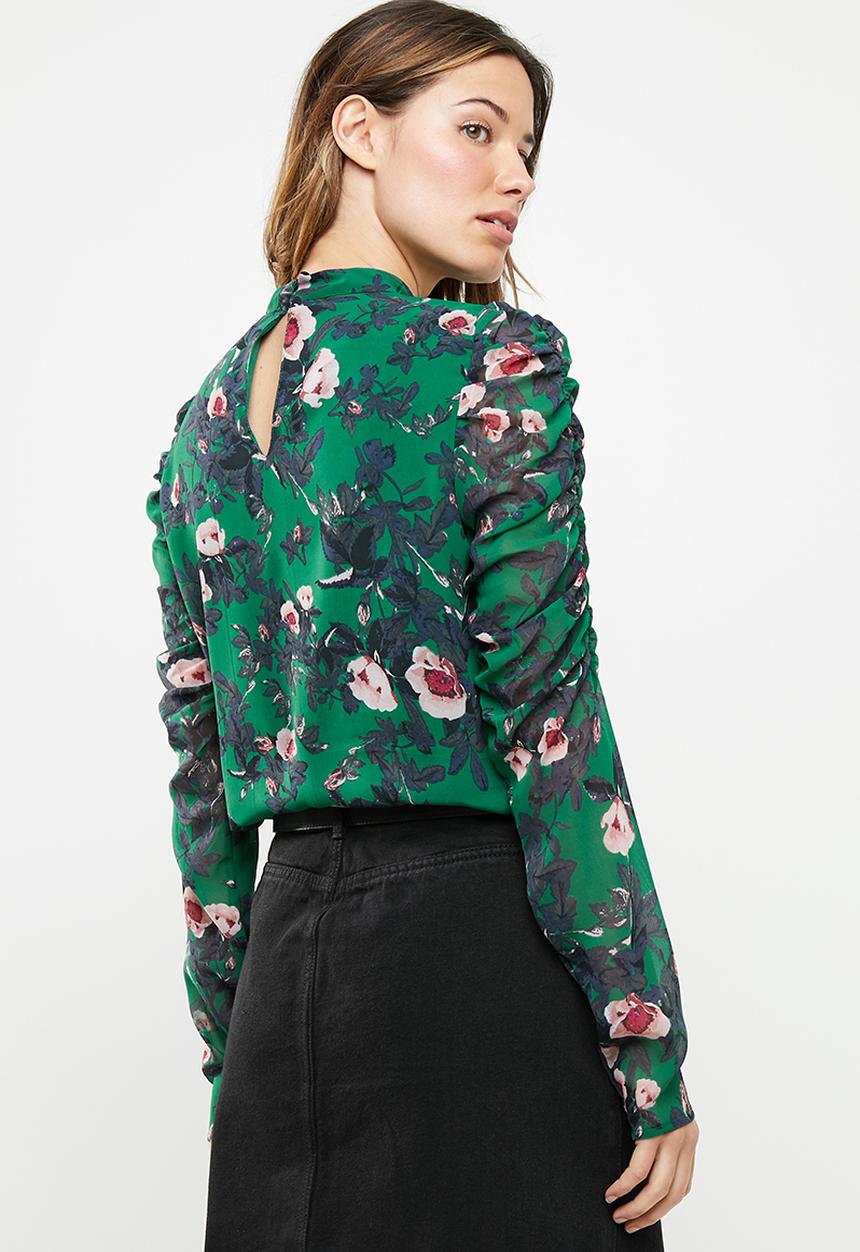 Vero Moda - Karen long sleeve high neck top - multi