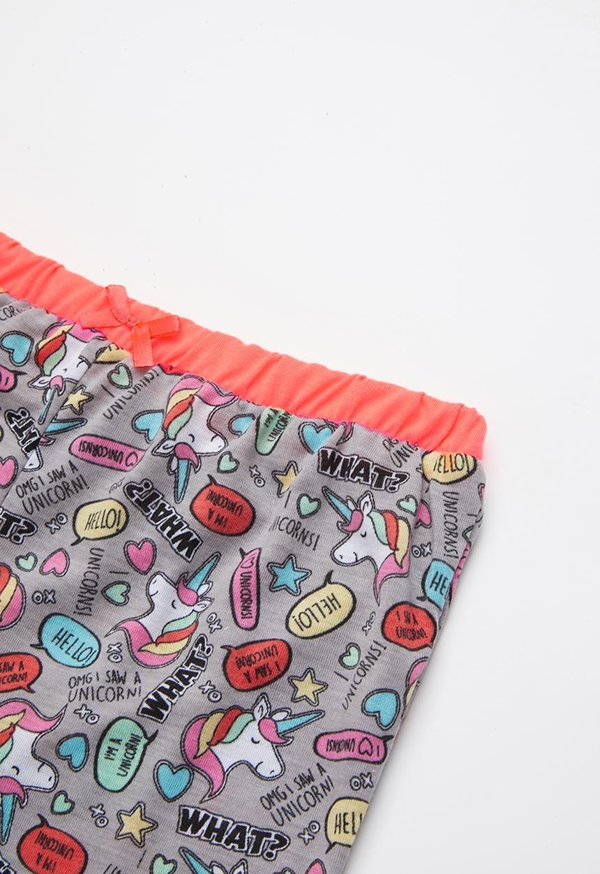 Pop Candy - Unicorn short sleeve & jogger pyjamas set - multi