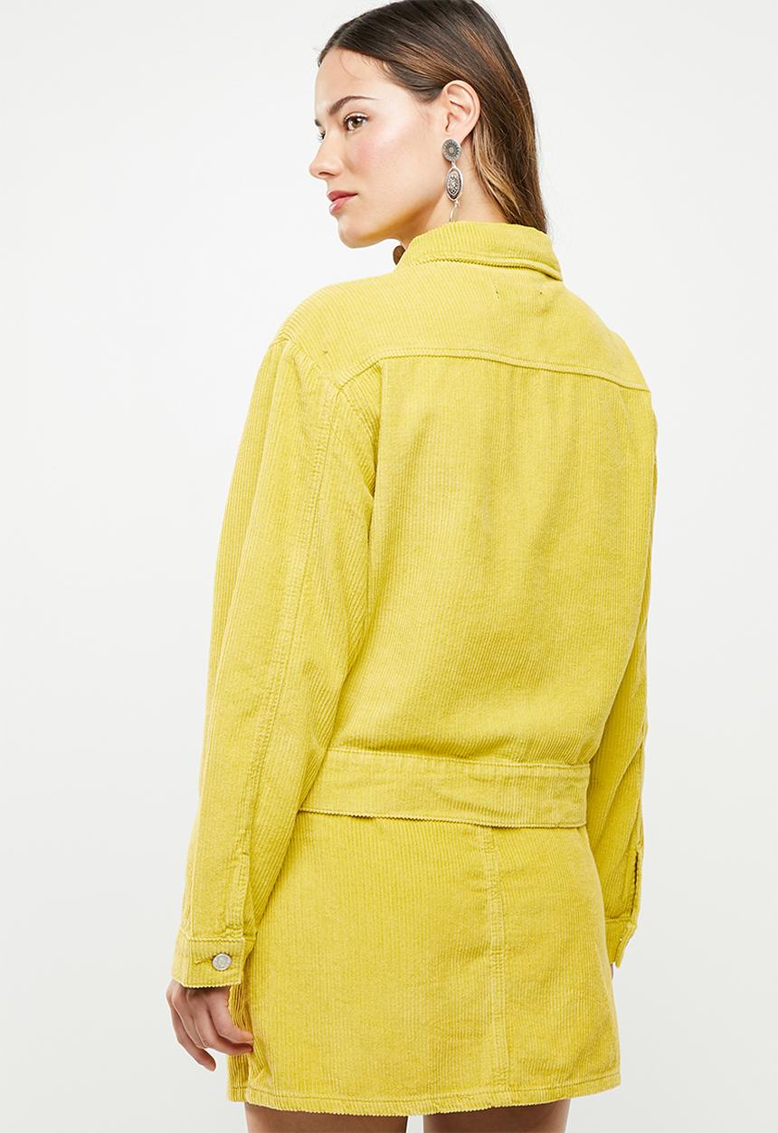 Missguided - Cord trucker jacket - yellow