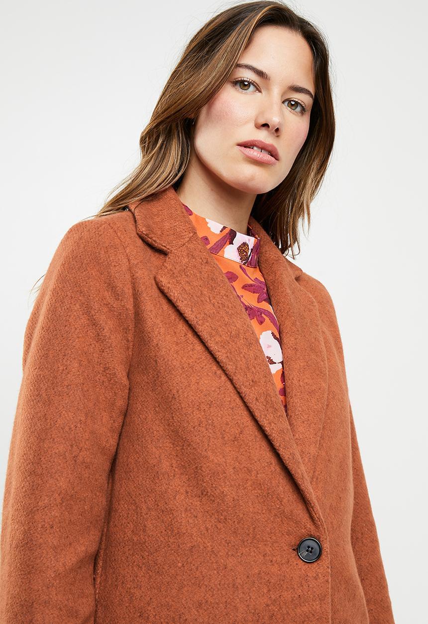 ONLY - Astrid marble coat - rust
