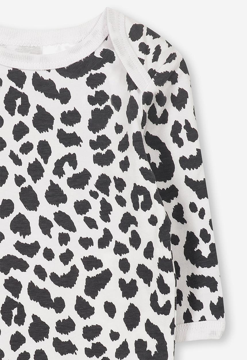 Cotton On - Mini long sleeve bubby - white & black
