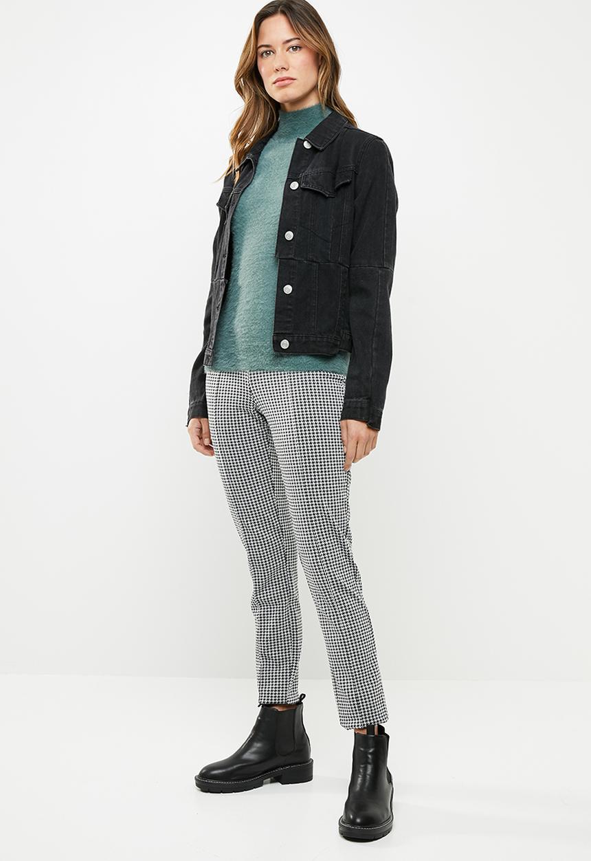 Noisy May - Sophie long sleeve high neck knit - green 