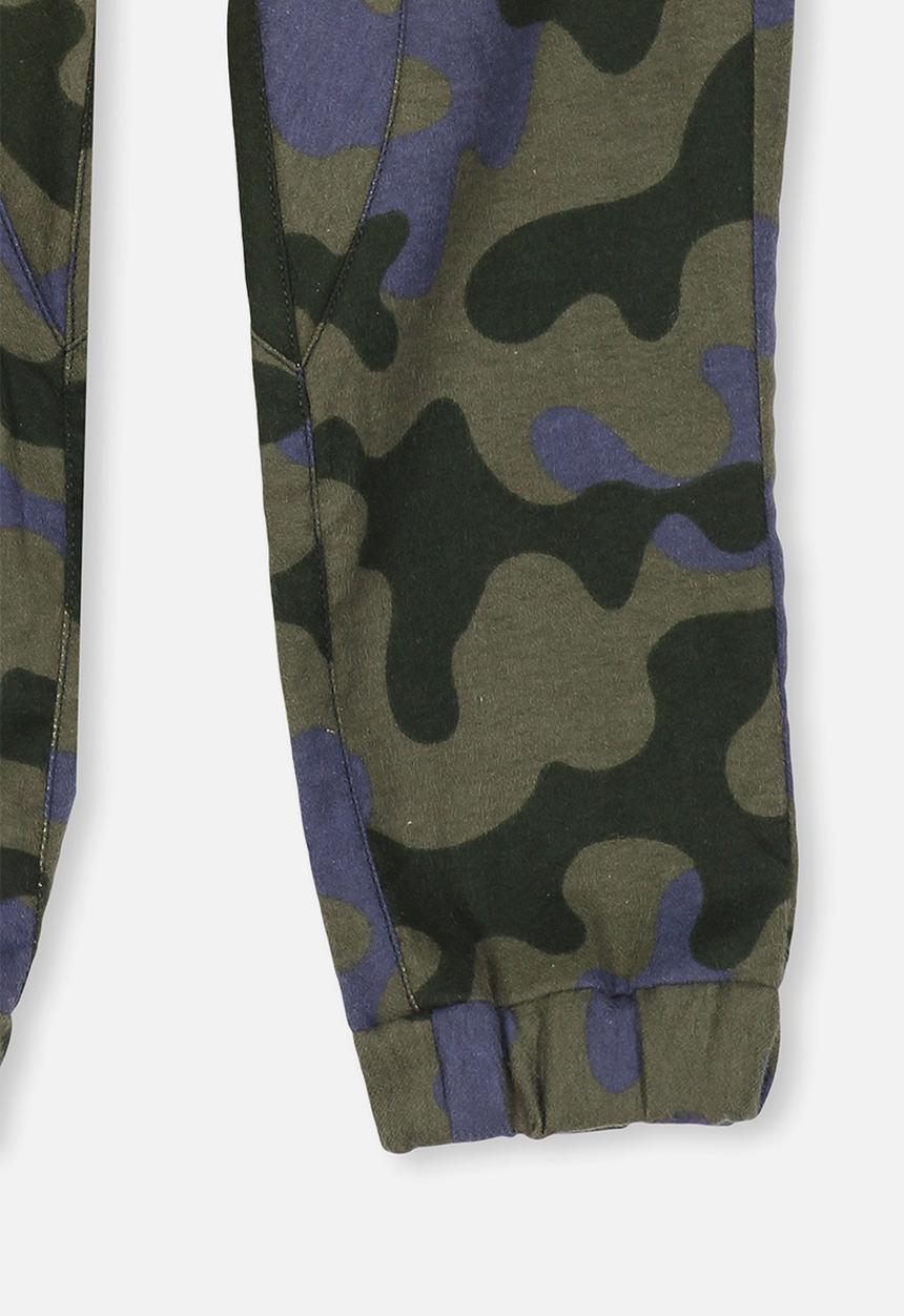 Cotton On - Alfi jogger camouflage pant - green & blue