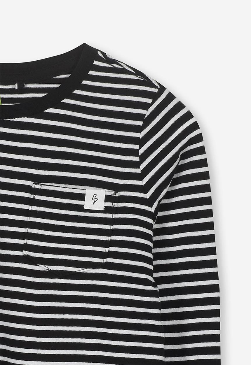 Cotton On - Core long sleeve tee - white & black