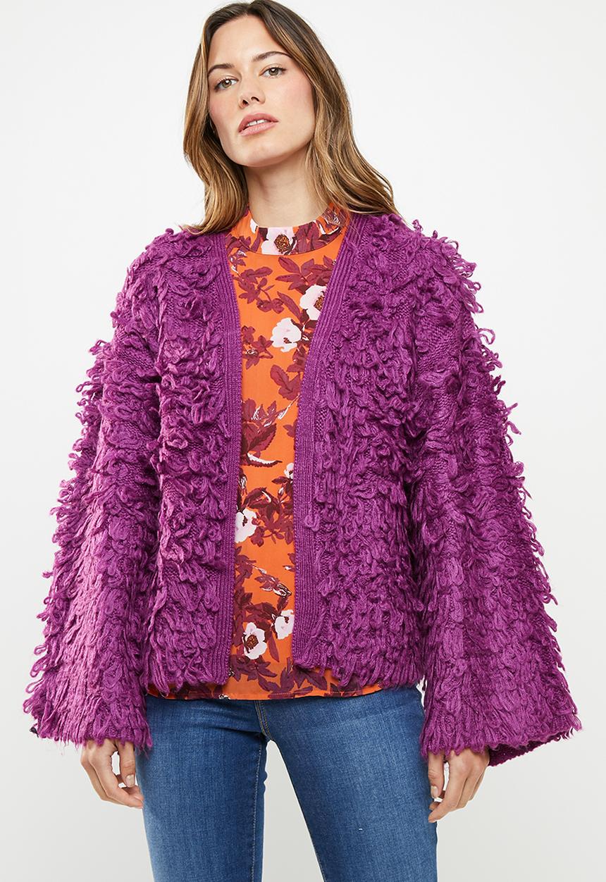 Noisy May - Merja long sleeve knit - purple 