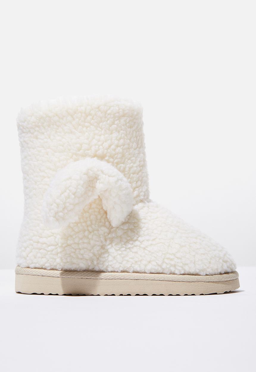 Cotton On - Novelty homeboot - white