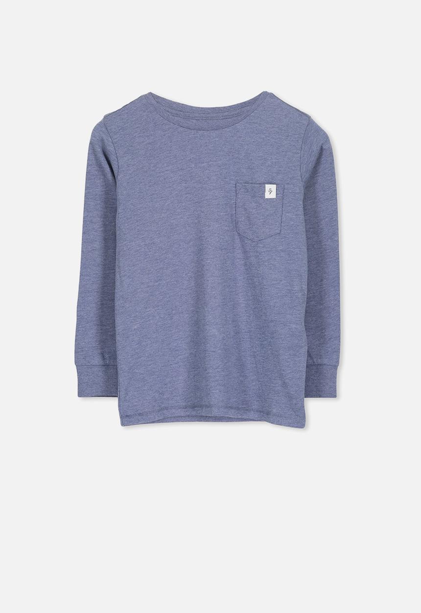 Cotton On - Core long sleeve tee - blue