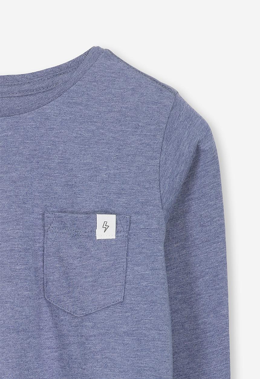 Cotton On - Core long sleeve tee - blue