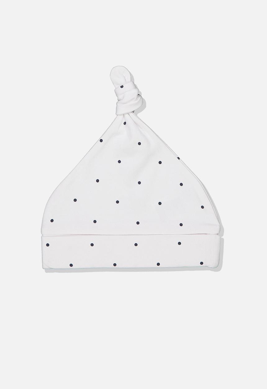 Cotton On - The baby beanie - white & black