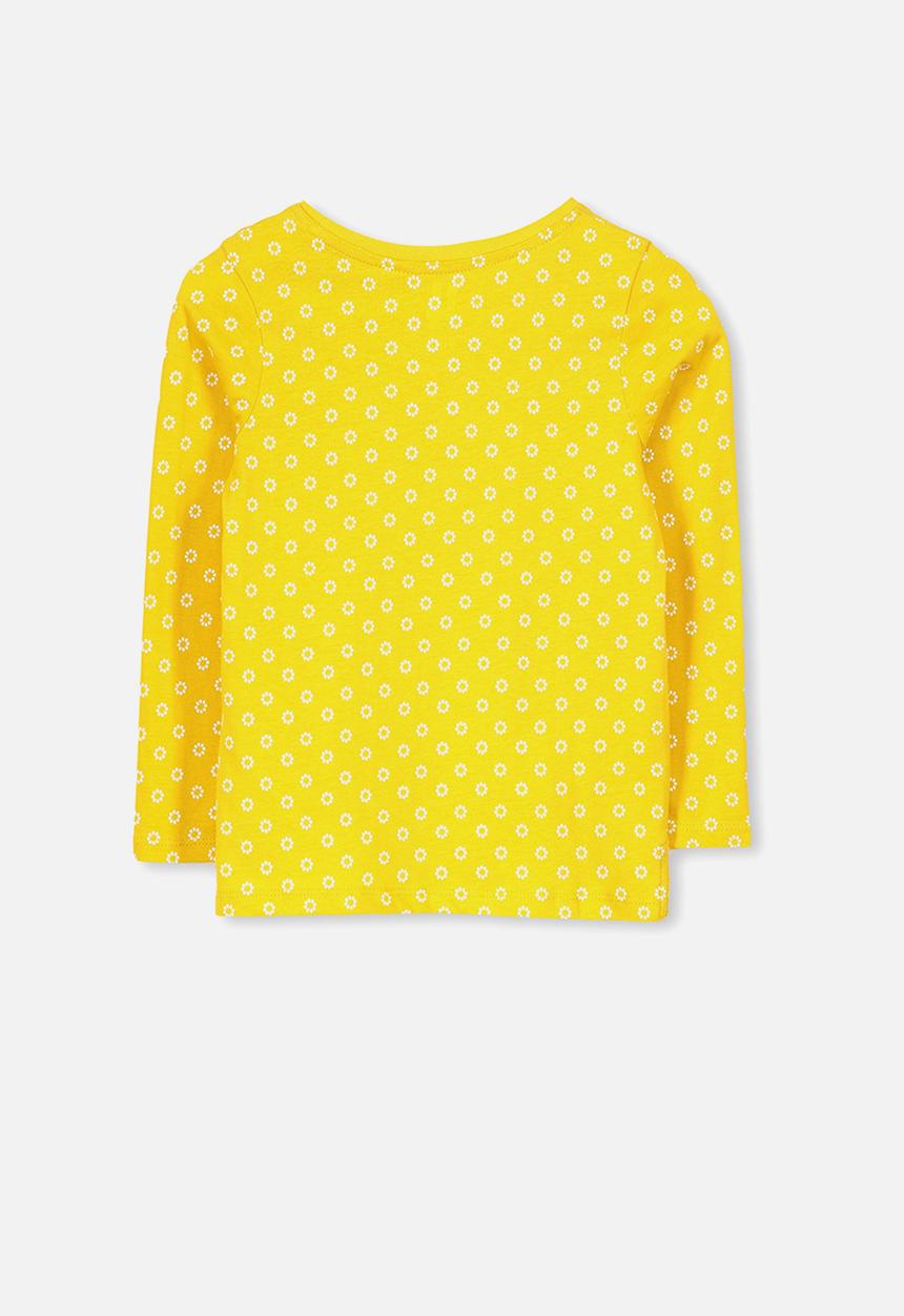 Cotton On - Penelope long sleeve tee - yellow & white