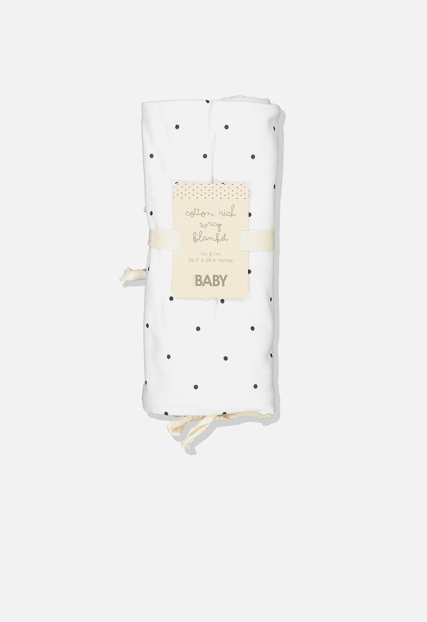 Cotton On - The baby blanket - white & black