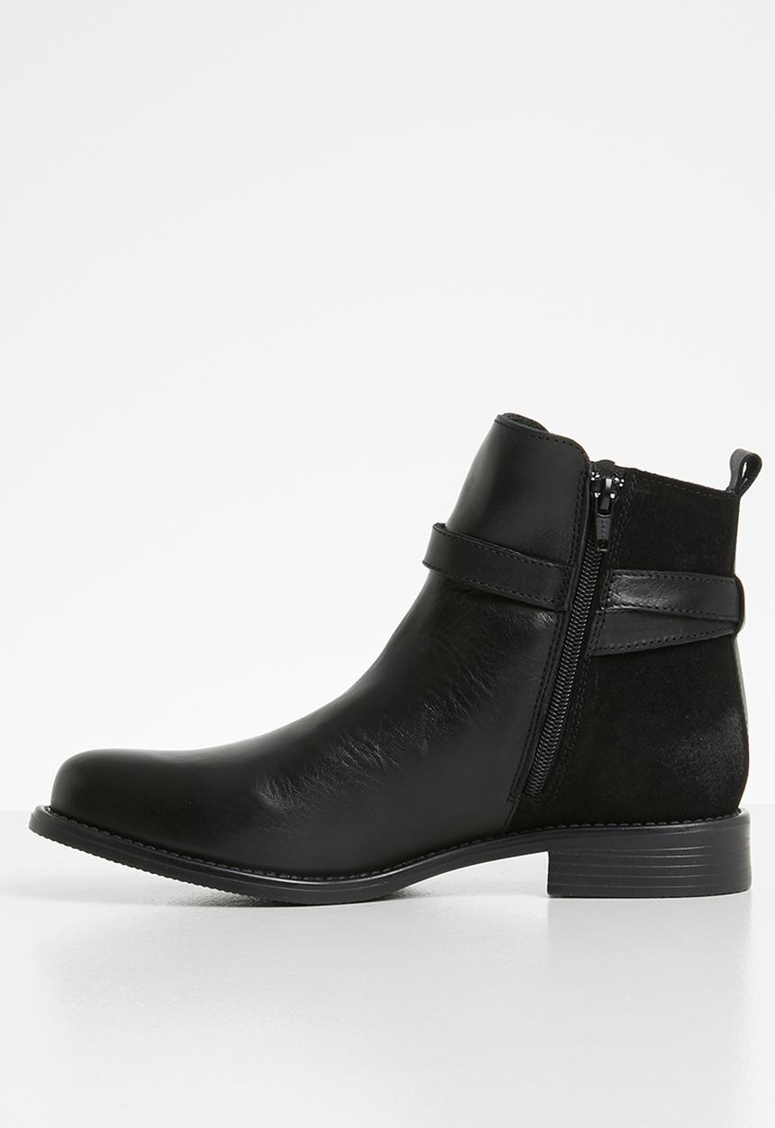 Vero Moda - Juliette leather ankle boot - black