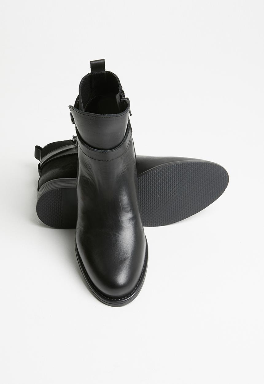 Vero Moda - Juliette leather ankle boot - black