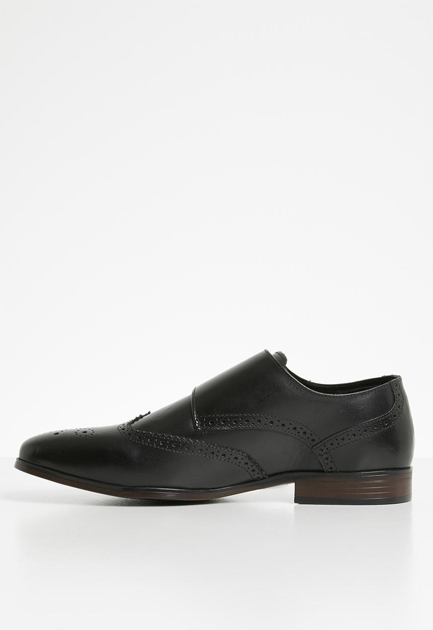 Superbalist - Breedon leather monk strap - black