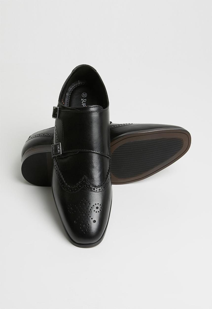 Superbalist - Breedon leather monk strap - black