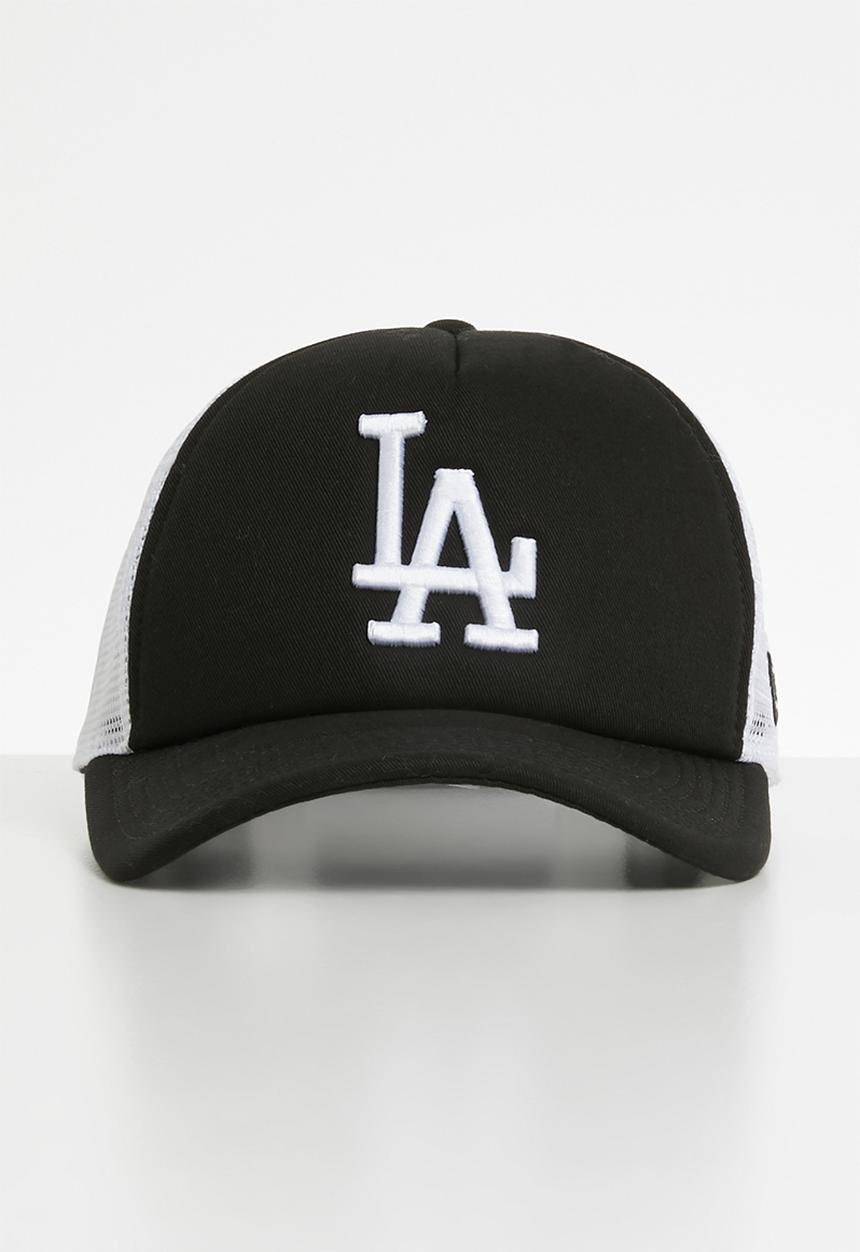 New Era - Trucker clean los angeles dodgers - black and white