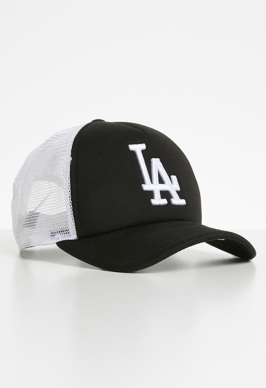 New Era - Trucker clean los angeles dodgers - black and white
