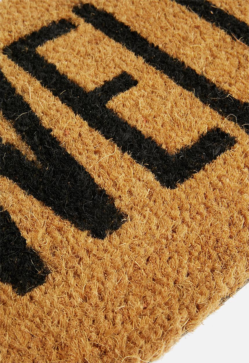 Present Time - Welcome doormat - black coir