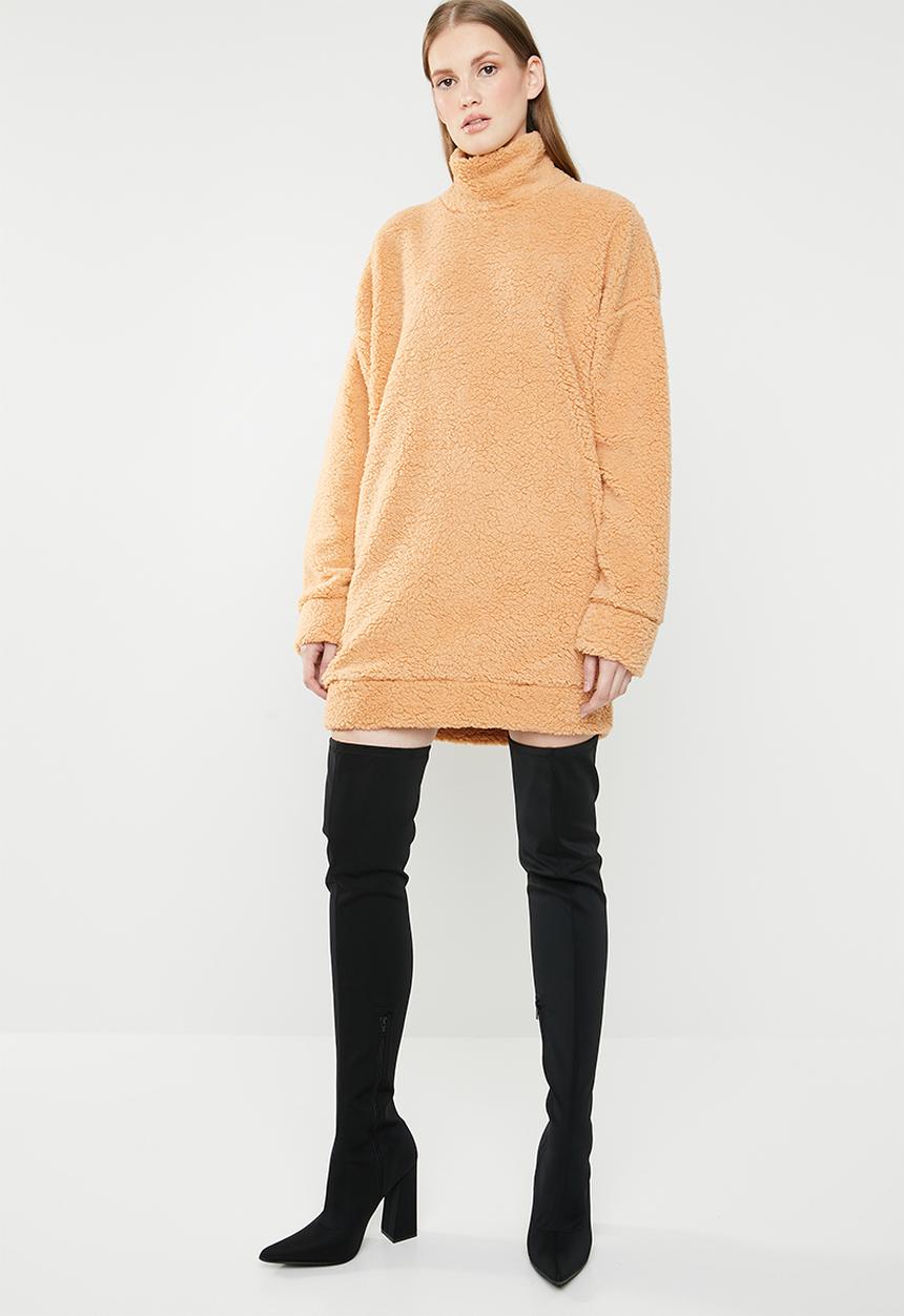 Missguided - High neck sweat dress - neutral