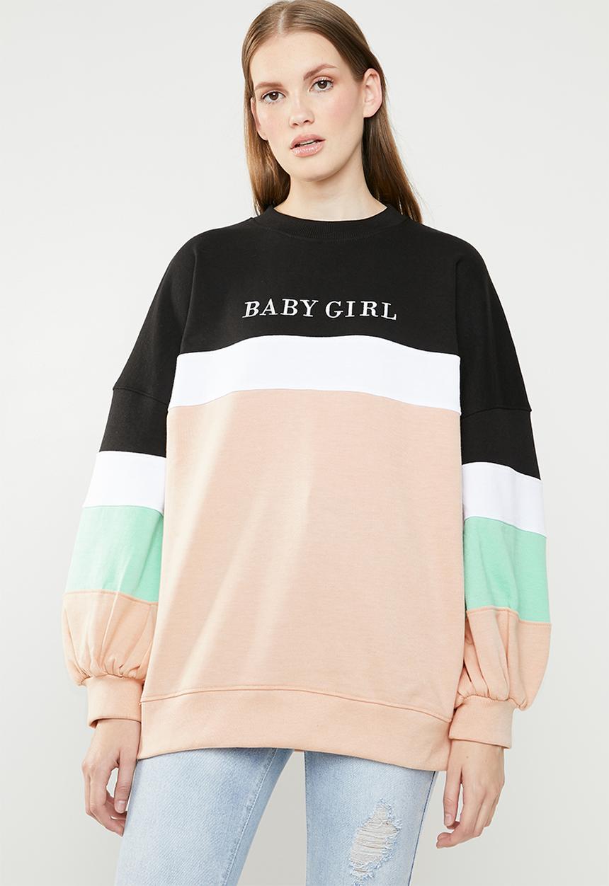 Missguided - Baby girl colour block sweat - multi