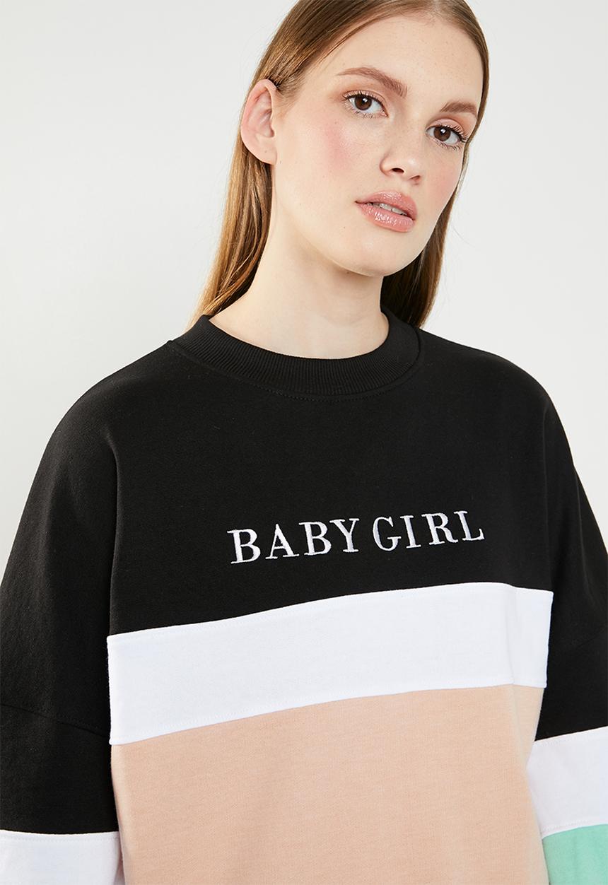 Missguided - Baby girl colour block sweat - multi