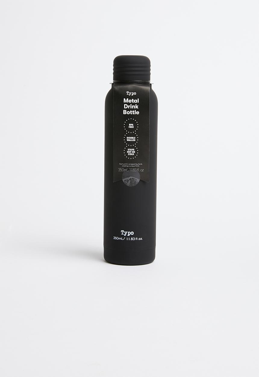 Typo - Small metal drink bottle - black