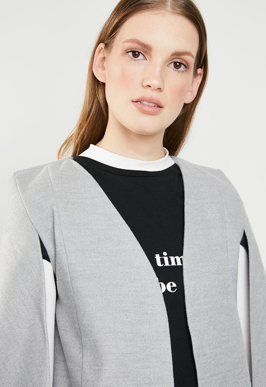 STYLE REPUBLIC - Melton cape - grey