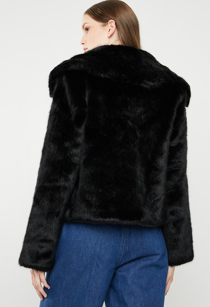 STYLE REPUBLIC - Faux fur jacket - black