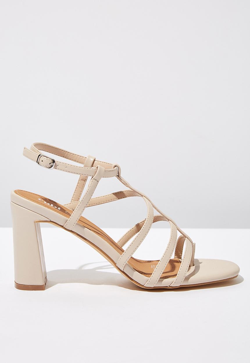 Cotton On - Farrah strappy toe post heel - neutral