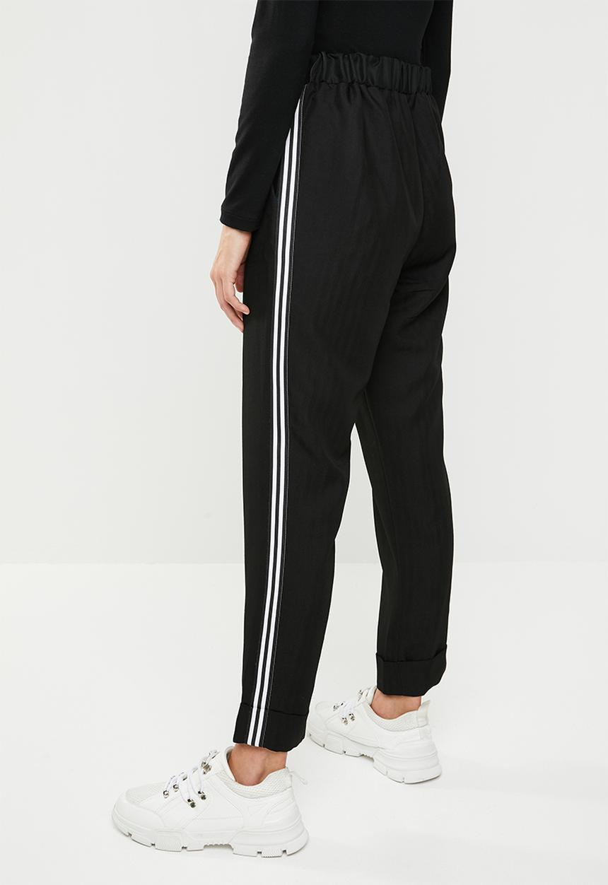 STYLE REPUBLIC - Racing stripe trouser - black