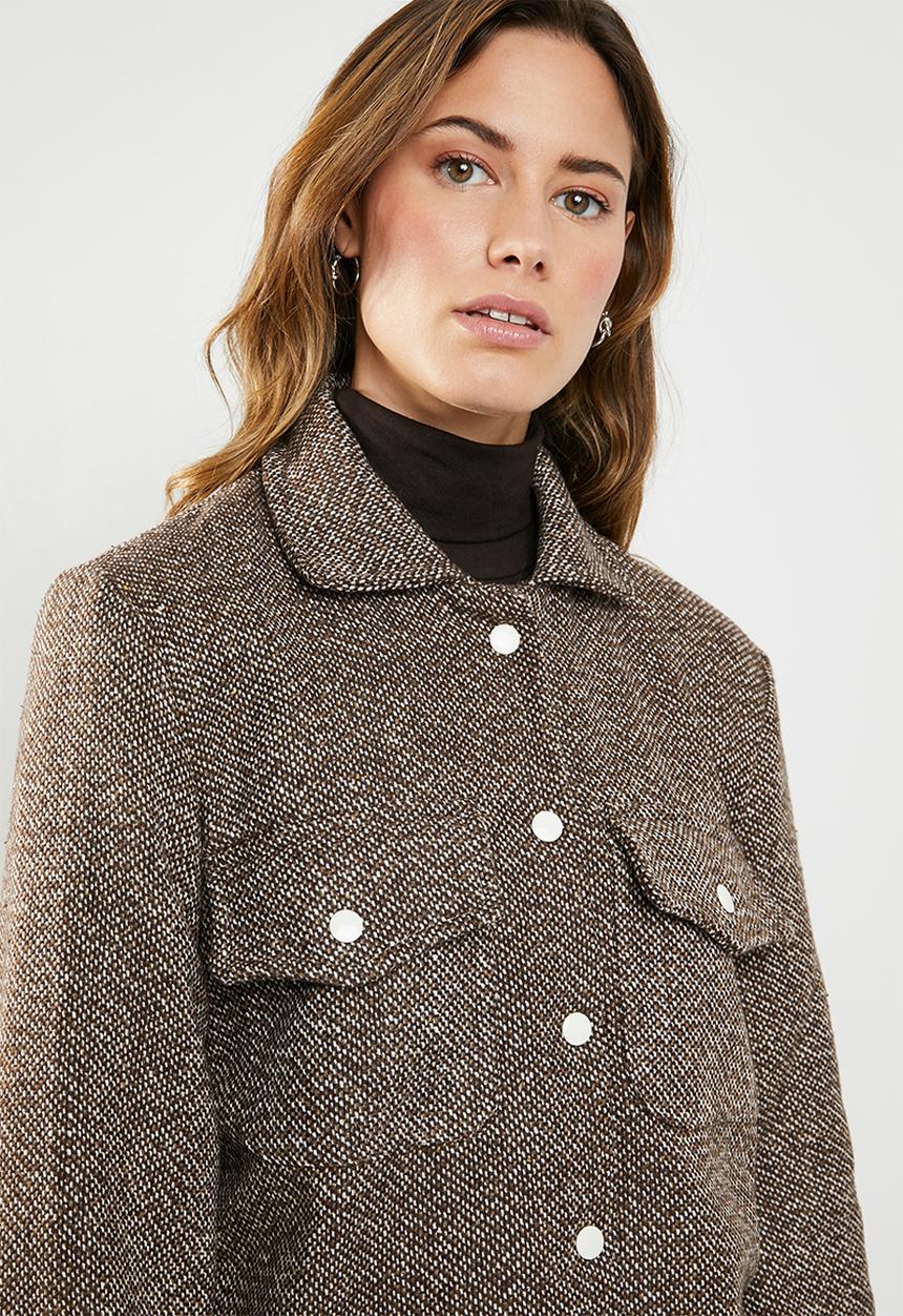 STYLE REPUBLIC - Textured jacket - brown