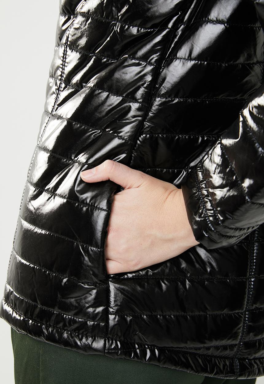 STYLE REPUBLIC - Wet-look puffer jacket - black