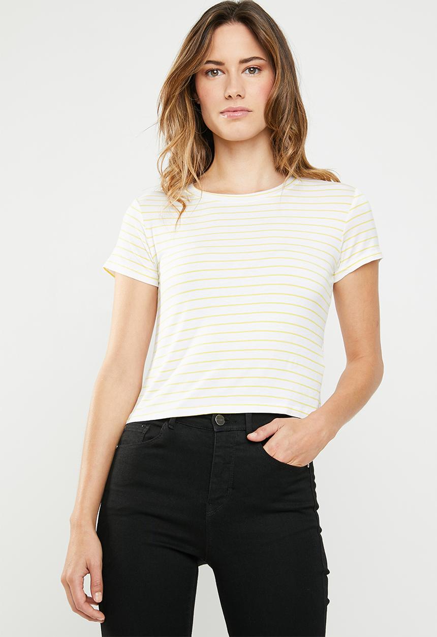 Cotton On - The baby tee - yellow & white 